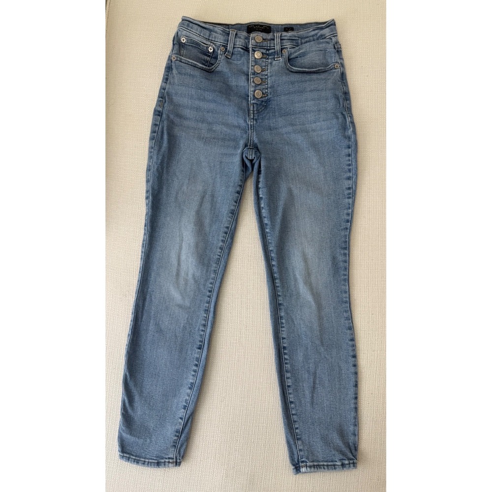 Lucky Brand Bridgette Jeans Womens 4/27 High Rise Button Fly Skinny Excellent